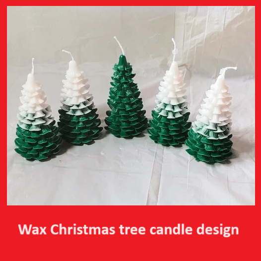 Wax Christmas tree candle design
