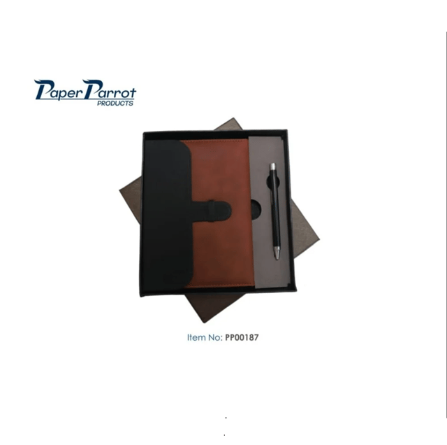 Hard Bound Leather New Year Diary Gift Set, For Office, Paper Size: A5 (B2b Only)