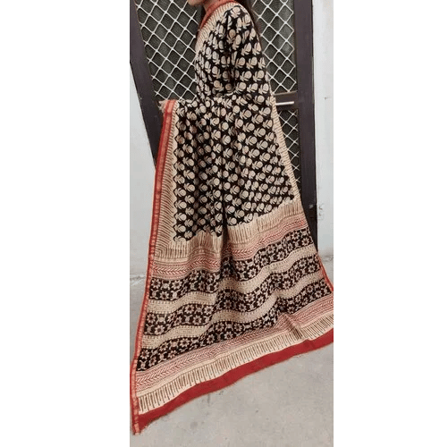 Bagru Print Chanderi Silk Saree