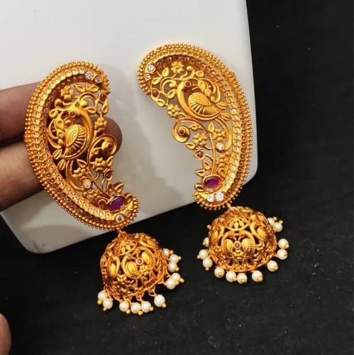 Brass Jhumka Earrings